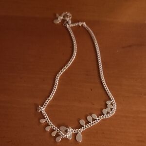 Lucky Brand Silver Necklace with Teardrop Charms